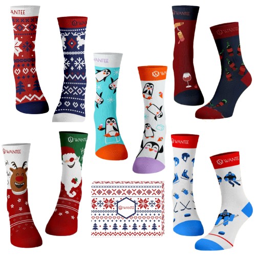 Weihnachtsgeschenk-Socken für Männer Wantee 5-Pack