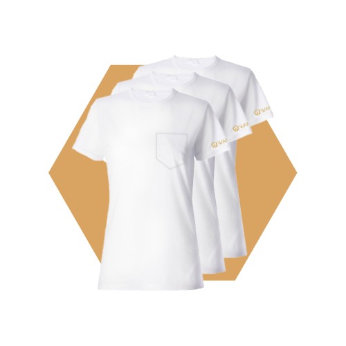 Damen T-Shirt Pure White Wantee weiss 3-Pack Damen T-Shirt Pure White Wantee weiss 3-Pack