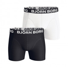 Herren Boxer Björn Borg Solid Cotton Stretch 2-pa...