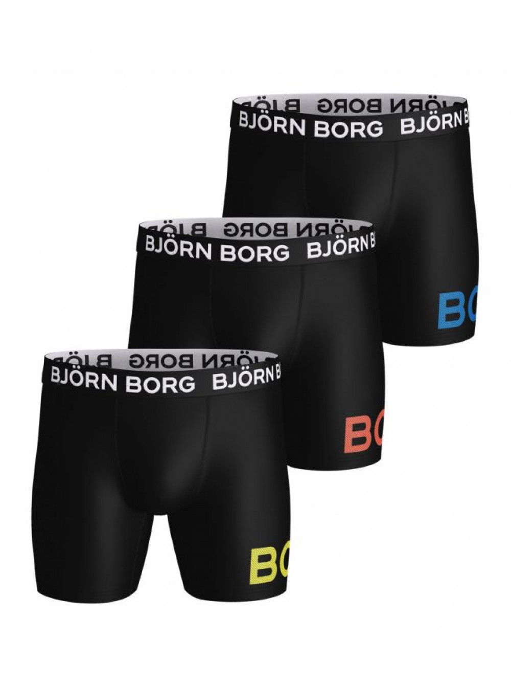 Herren Boxer Bjorn Borg Solid Essential 3 Pack Schwarz