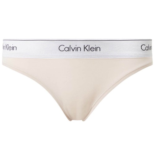 Damen Höschen Calvin Klein MC Metallic-Bikini Beige