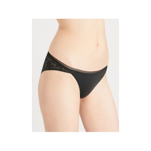 Damen Höschen Calvin Klein Perfectly Fit Botanical Bikini Schwarz
