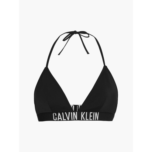 Damen Badeanzug Triangle Bikini Top Calvin Klein Intense Power Schwarz