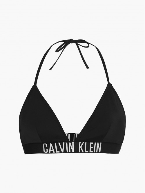 Damen Badeanzug Triangle Bikini Top Calvin Klein Intense Power Schwarz