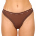 Damen Tangahöschen Calvin Klein Bottoms up Refresh Thong Braun, Orange, Weinrot mit Sternen 3-Pack