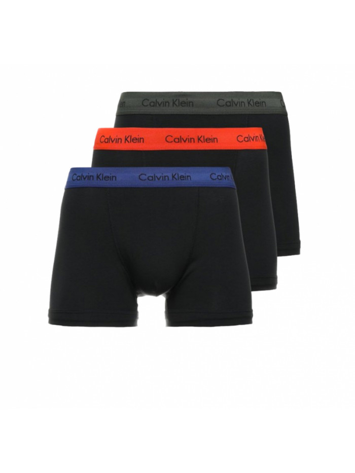 Herren Boxer Calvin Klein Cotton Stretch Schwarz - Blau, Rot, Grau 3er-Pack