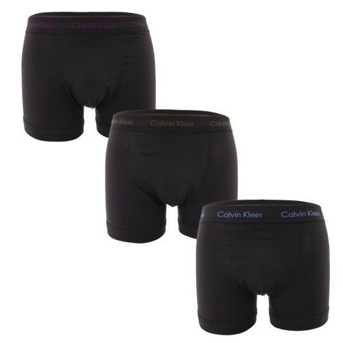 Herren Boxer Calvin Klein Cotton Stretch Schwarz - Blau, Grün, Lila 3-pack Herren Boxer Calvin Klein Cotton Stretch Schwarz - Blau, Grün, Lila 3-pack