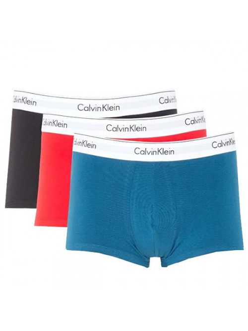 Herren Boxershorts Calvin Klein Modern Cotton Stretch-Trunk Schwarz, Blau, Rot 3-pack