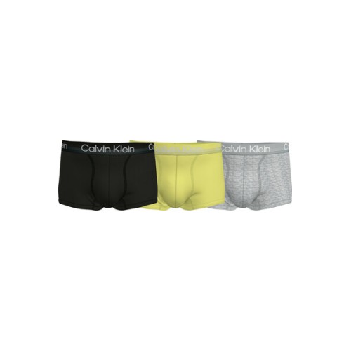 Herren Boxershorts Calvin Klein Modern Structure CTN-Trunk Schwarz, Gelb, Grau 3-pack