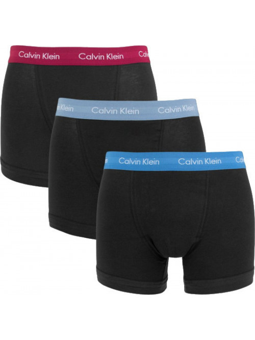 Herren Boxershorts Calvin Klein Cotton Stretch Schwarz - Blau, Rot, Hellblau 3er-Pack
