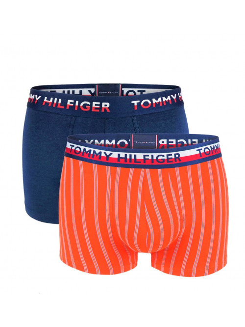 Herren Boxer Tommy Hilfiger Color Fiesta Orange, Blau 2-pack
