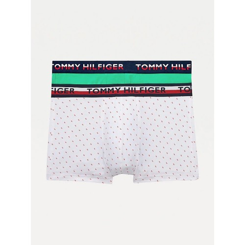 Tommy Hilfiger Herren-Boxershorts Color Printed Weiß, Grün 2er-Pack Tommy Hilfiger Herren-Boxershorts Color Printed Weiß, Grün 2er-Pack