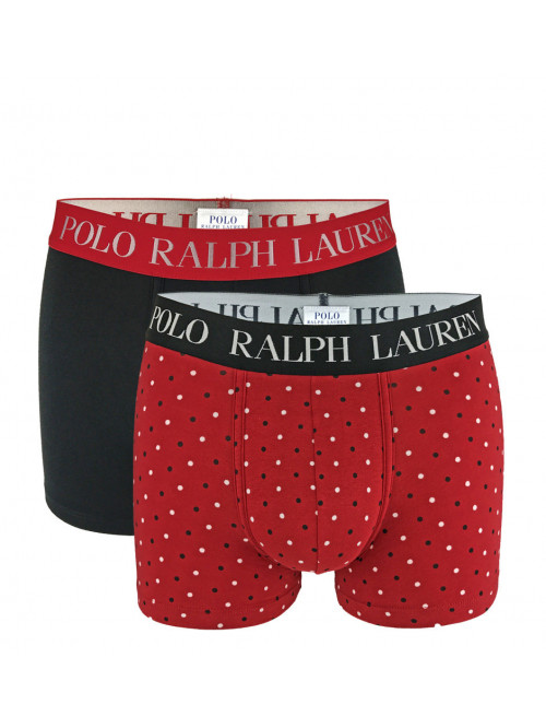 Herren Boxershorts Polo Ralph Lauren Classic Trunk Stretch Cotton 2-pack Schwarz, Rot