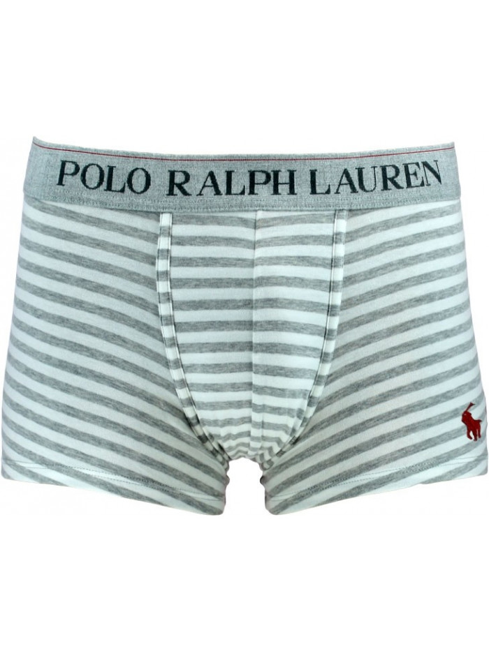 Herren Boxer Polo Ralph Lauren Classic Trunk Spring Heather Nevis Stripe Grau