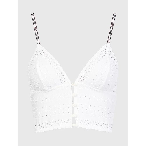 Damen BH Tommy Hilfiger Eyelet-Triangle Bra Ivory Damen BH Tommy Hilfiger Eyelet-Triangle Bra Ivory