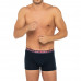 Herren Boxershorts Tommy Hilfiger  Trunk Printed WB Schwarz mit kariertem Gürtel 3-Pack