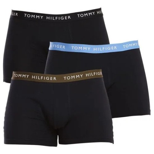 Herren Boxershorts Tommy Hilfiger Recycled Essentials Trunk Dunkelblau mit farbigen Gürteln 3-pack Herren Boxershorts Tommy Hilfiger Recycled Essentials Trunk Dunkelblau mit farbigen Gürteln 3-pack