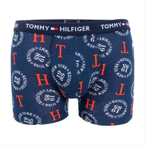 Herren Boxershorts Tommy Hilfiger All-Over Print Cotton Trunks Blau