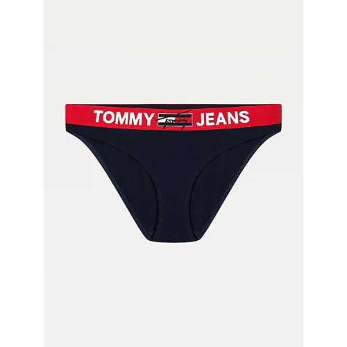 Damen Höschen Tommy Hilfiger Contrast Waistband Bikini Blau Damen Höschen Tommy Hilfiger Contrast Waistband Bikini Blau