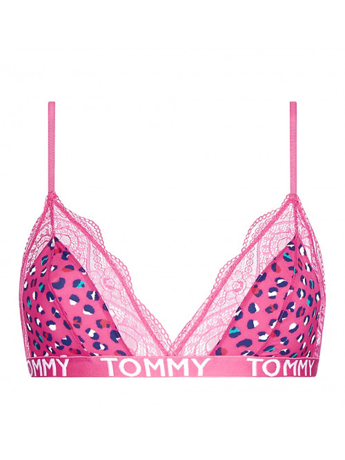 Damen-BH Tommy Hilfiger Print Stretch Lace Triangle Bra Pink