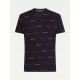 Herren T-Shirt Tommy Hilfiger ALL-OVER EMBROIDERY ...
