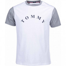Herren T-Shirt Tommy Hilfiger CN SS Tee Logo Weiß