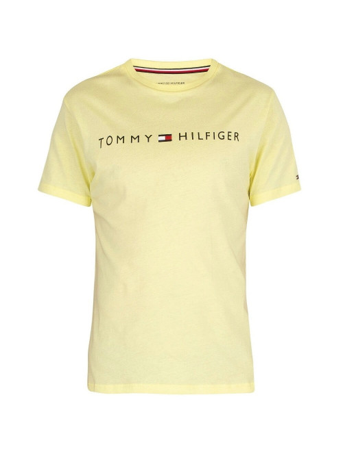 Herren T-Shirt Tommy Hilfiger Crew Neck Tee Logo Gelb