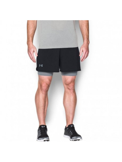 Herren Shorts Under Armour 2 v 1 schwarz