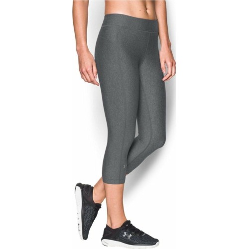Damen kompression 3/4 Leggings Under Armour HG Capri grau