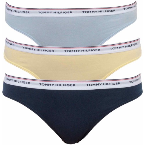 Damen Höschen Tommy Hilfiger Bikini 3-pack Gelb, Blau, Hellblau