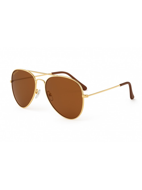 Sonnenbrille Aviator Pilot Gold - polarisierte