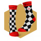 Socken Schachbrett des Lebens Wantee