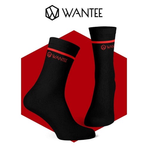 Socken Basic Black and Red Wantee Socken Basic Black and Red Wantee