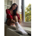 Socken Basic White and Red Wantee