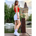 Socken Basic White and Red Wantee 10-pack