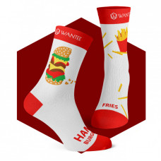 Socken Hamburger und Pommes Wantee