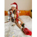 Socken Fröhlicher Weihnachtsmann und Rentier Wantee