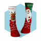 Socken Fröhlicher Weihnachtsmann und Rentier Want...