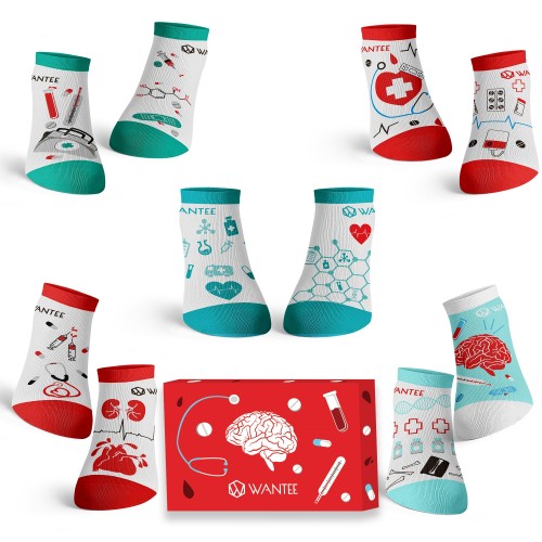Knöchel Wantee-Socken Medical 5-Pack Geschenkbox Knöchel Wantee-Socken Medical 5-Pack Geschenkbox