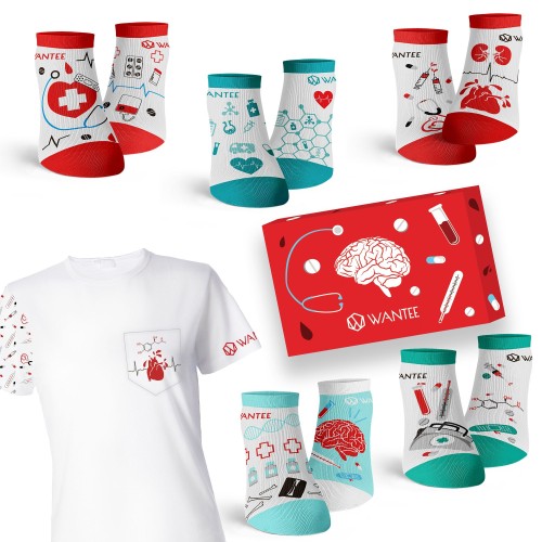 Damen Set Medical Wantee 6-pack Knöchel Damen Set Medical Wantee 6-pack Knöchel
