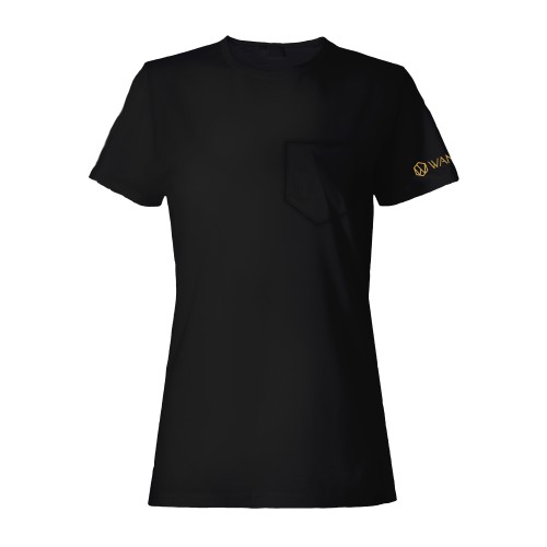 Damen T-Shirt Pure Black Wantee Schwarz Damen T-Shirt Pure Black Wantee Schwarz